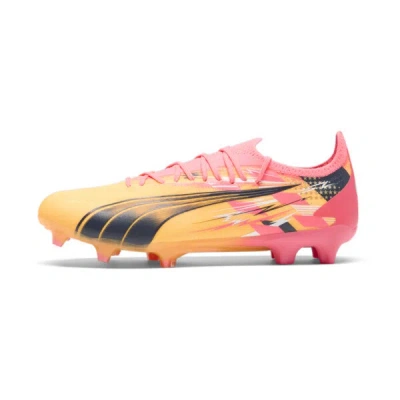 Puma X Christian Pulisic Ultra Ultimate Firm Ground/artificial Ground Men's Soccer Cleats Shoes In Sun Stream- Navy-sunset Glow