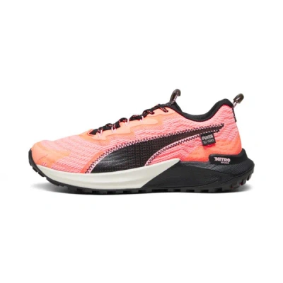 Puma Seasons Fast-trac Nitro™ 2 Women's Running Shoes In Neon Sun-alpine Snow- Black