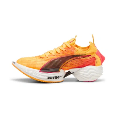 Puma Fast-r Nitro™ Elite 2 Women's Running Shoes In Sun Stream-sunset Glow- White