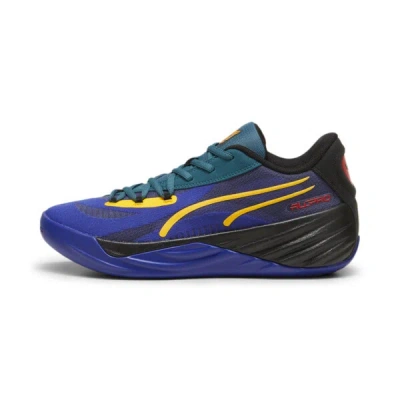Puma All-pro Nitro™ Crowd Craze Men's Basketball Shoes In Lapis Lazuli-cold Green- Black