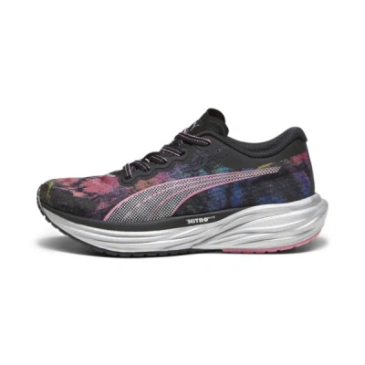 Puma Deviate Nitro™ 2 'marathon Series' Women's Running Shoes In Black-strawberry Burst-yellow Blaze