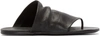 MARSÈLL Black Leather Arsella Sandals