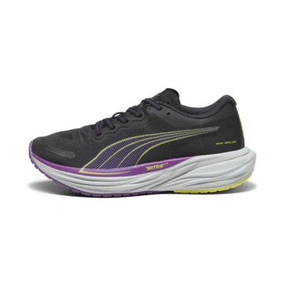 Puma Deviate Nitro™ 2 Women's Running Shoes In Black-purple Pop-yellow Burst