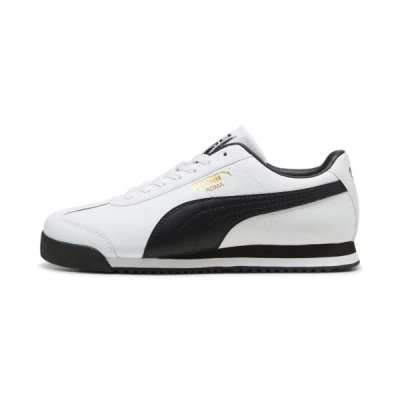 Puma Roma 24 Sneakers In White- Black- Team Gold