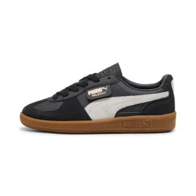 Puma Palermo Leather Big Kids' Sneakers In Black-feather Gray-gum