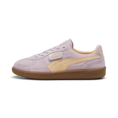 Puma Palermo Sneakers In Peach And Lilac With Rubber Sole-purple In Grape Mist-peach Fizz