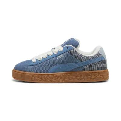 Shop Puma Suede Xl Denim Sneakers In Blue Horizon-gray Skies