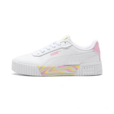 Puma Carina 2.0 Endless Summer Big Kids' Sneakers In White-pink Lilac-lemon Meringue