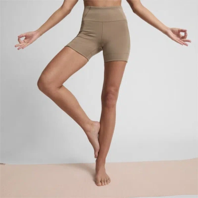 Puma Studio Ultrabare Women's Tight Training Shorts In Totally Taupe