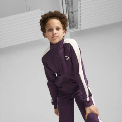 Puma Classics T7 Girls' Track Jacket In Midnight Plum