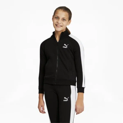 Puma Classics T7 Girls' Track Jacket In Black