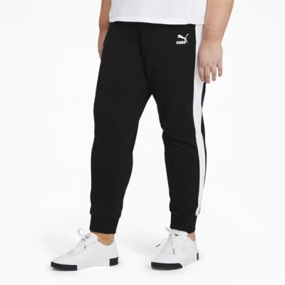 Puma Plus Womens Logo Polyester Jogger Pants In Black