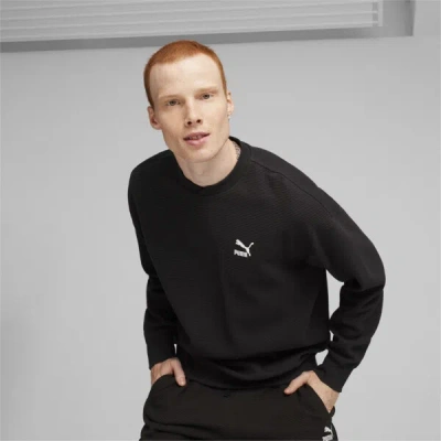 Puma Open Road Crewneck Pullover Sweatshirt In Black