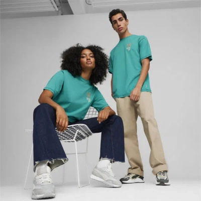 Puma Downtown Re:collection Men's T-shirt In Sparkling Green