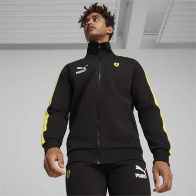 Puma Men's Ferrari Race Iconic T7 Full-zip Track Jacket In Black