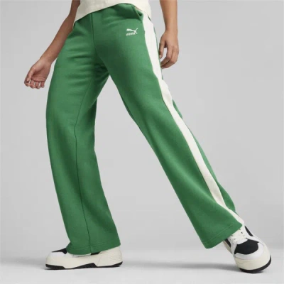 Puma Iconic T7 Women's Straight Pants In Archive Green
