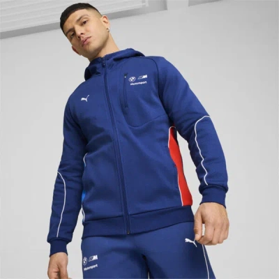 Puma X Bmw M Motorsports Colour-block Track Jacket In Blue