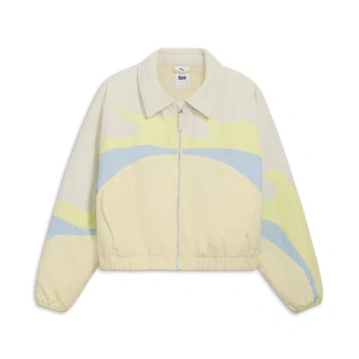 Puma X Collina Strada Cellerator Water Repellent Jacket In Creamy Vanilla