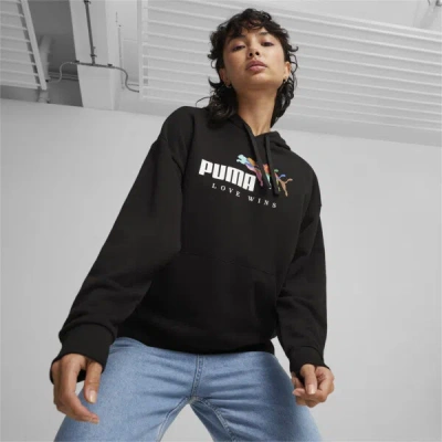 Puma Ess+ Love Wins Women's Hoodie In Black
