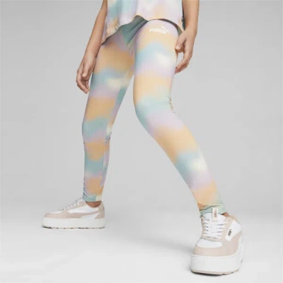 Puma Ess+ Summer Daze Girls' Big Kids' Leggings In Peach Fizz