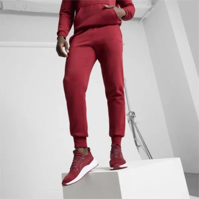 Puma Tonal Graphic Sweatpants In Intense Red