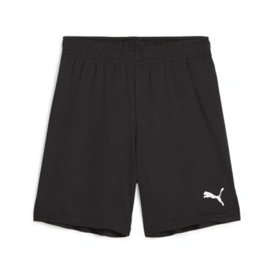 Puma Teamgoal Big Kids' Soccer Shorts In Black- White