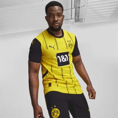 Puma Men's Yellow Borussia Dortmund 2024/25 Home Authentic Jersey In Faster Yellow- Black