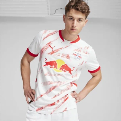 Puma Rb Leipzig 24/25 Men's Replica Home Soccer Jersey In White-for All Time Red