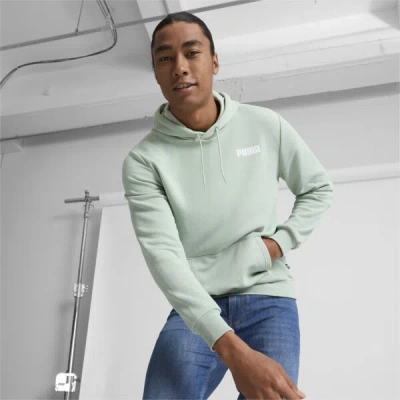 Puma Essentials Men's Hoodie In Green Fog