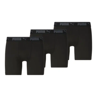 Puma Men's Training Boxer Briefs 3 Pack In Black / Grey