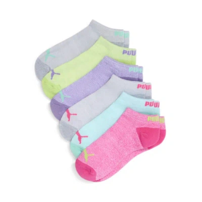 Puma Women's Half-terry Low Cut Socks (3 Pairs) In Turquoise / Aqua