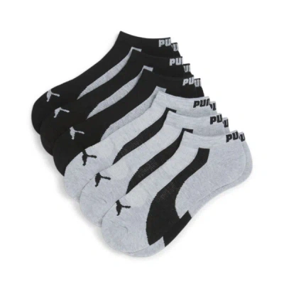 Puma Men's Half-terry Low Cut Socks (6 Pairs) In Grey / Multi