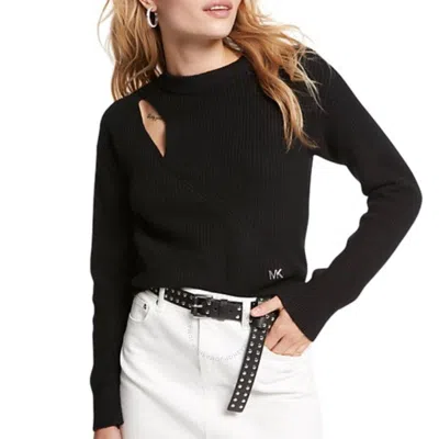 Michael Kors Key Hole Cut- Out Sweater In Black