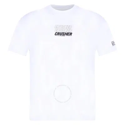 Emporio Armani Crusher Graphic Print T-shirt In White