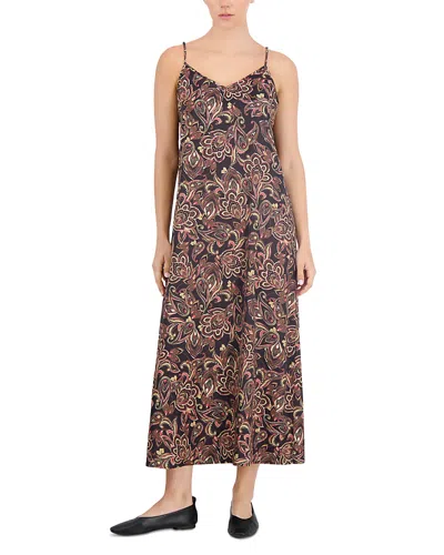 Point A Line Slip Dress In Paisley