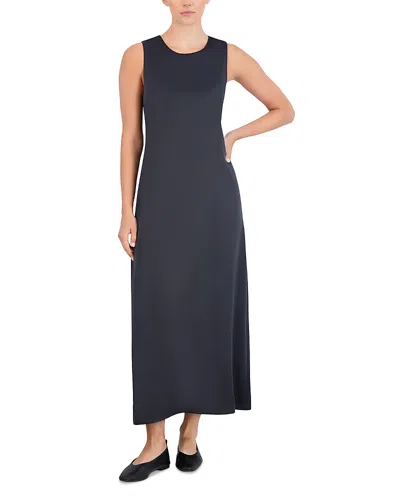 Point Women's Linen Blend Maxi Dress In Black