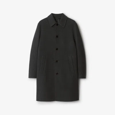 Burberry Mid-length Wool Car Coat In Charcoal