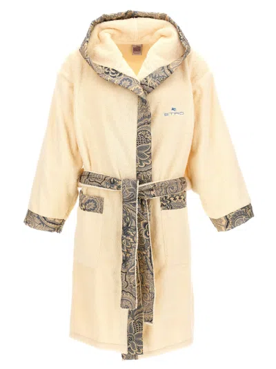 Shop Etro Bloom Bathrobe In Light Blue