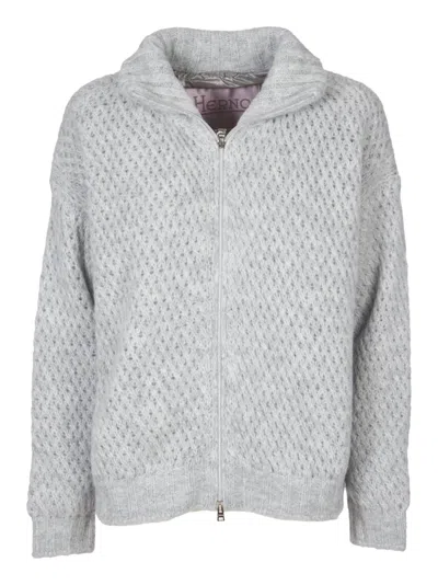 Shop Herno Cardigan In Grey