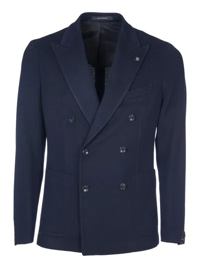 Shop Tagliatore Jacket In Blue