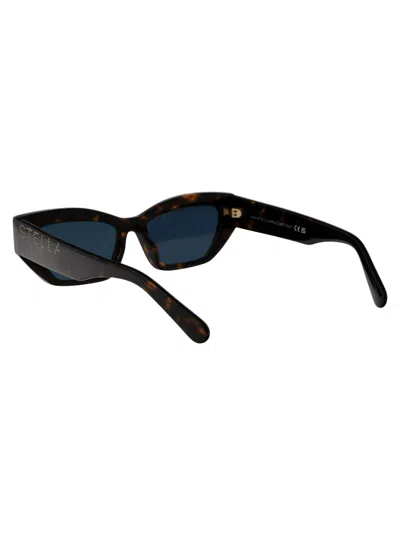 Shop Stella Mccartney Sc40047i-y Sunglasses In 52v Dark Havana / Blue