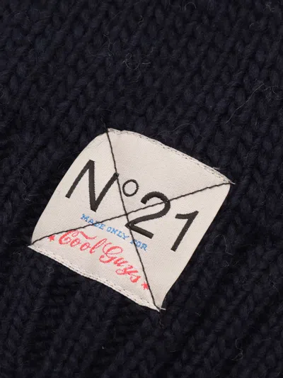 N°21 Alpaca-blend Pullover With Stars In Blue