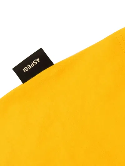 Aspesi Slogan-print T-shirt In Yellow
