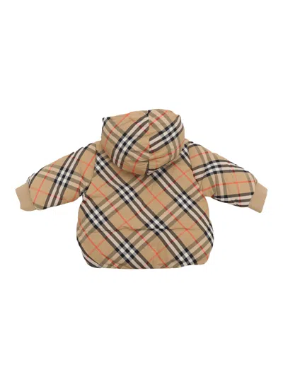 Burberry Kid Girl Puffer In Beige