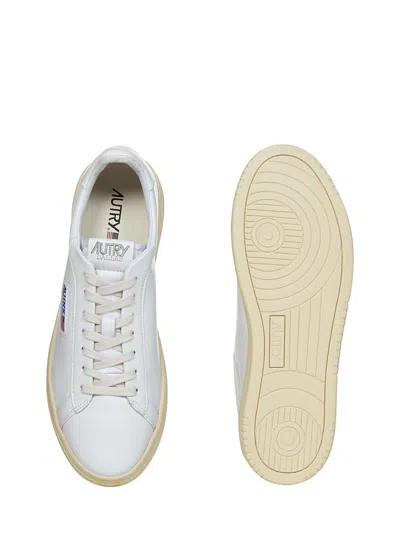 Shop Autry Dallas - Leather Sneakers In White