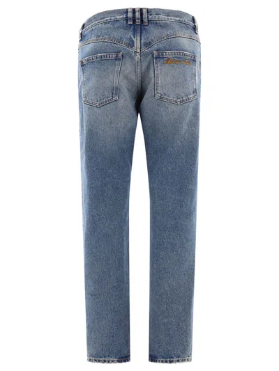 Shop Balmain Blue Cotton Jeans In 6ffbleujean