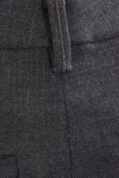 Shop Brunello Cucinelli Dark Grey Wool Pants