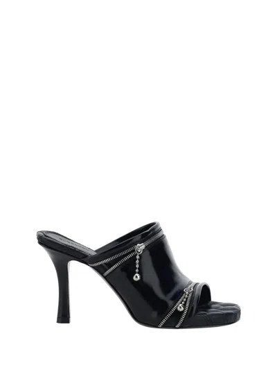 Shop Burberry Sandals In Black