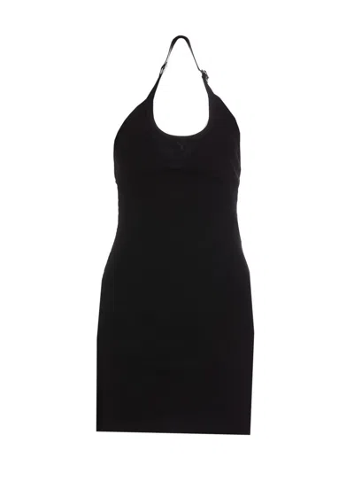 Shop Courrèges Black Cotton Mini Dress