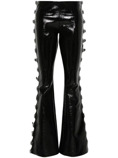 Courrèges Pants In Black Cotton In Black